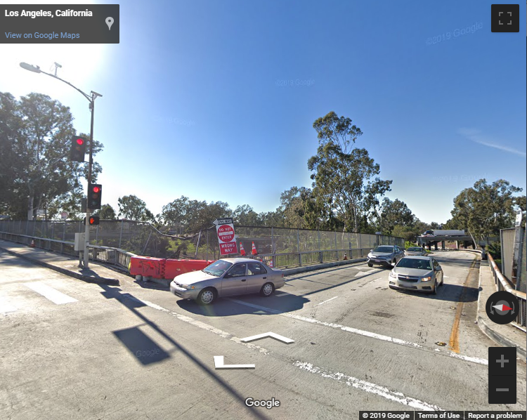 Google map of Eastbound State Street exit boyle heights